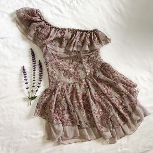 Boutique one shoulder floral dress